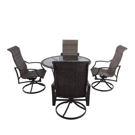swivel chair outdoor dining set